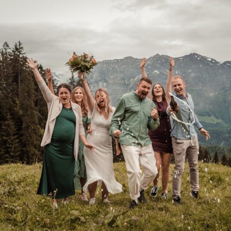 Gruppenfoto im schönen Bezau Österreich 